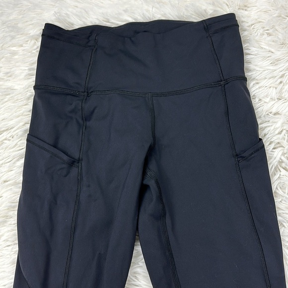 Lululemon Fast & Free Crop (19") Black - Picture 2 of 7